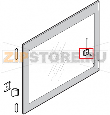 Inner glass solid hinge Lainox VE061D  Inner glass solid hinge Lainox VE061DЗапчасть на сборочном чертеже под номером: 5Название запчасти на английском&nbsp;языке: Inner glass solid hinge Lainox VE061D