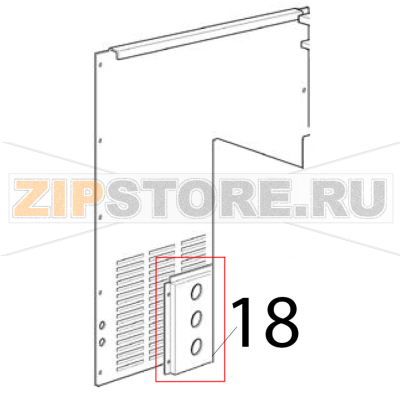 Supporto attacchi Scotsman B 40 Supporto attacchi Scotsman B 40Запчасть на деталировке под номером: 18