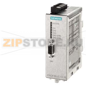 SIMATIC NET, PB OLM/G12 V4.0 ОПТИЧЕСКИЙ МОДУЛЬ СВЯЗИ С 1 ПОРТОМ RS485 И 2 СТЕКЛЯННЫМИ FOC-ИНТЕРФЕЙСАМИ (4 BFOC-РАЗЪЁМА) ДЛЯ РАССТОЯНИЙ ДО 2850 М, С СИГНАЛЬНЫМ КОНТАКТОМ И ИЗМЕРИТЕЛЬНЫМ ВЫХОДОМ Siemens 6GK1503-3CB00 