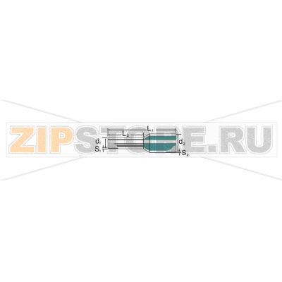 Наконечник кабельный 1x4 мм², L2=10 мм, частично изолированный, оранжевый, 500 шт Weidmüller 9021100000 