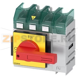SENTRON, Molded case switch 3LD5 UL, Emergency switching-off, 4-pole, certified according to UL489 UL60947-4-1 and IEC60947-3, UL: 100A, SCCR 65kA at 480VAC, Operating power at 480VAC 3-phase: 60hp, IEC: 100A, Operating power at AC-23A at 400V: 45kW, floo 