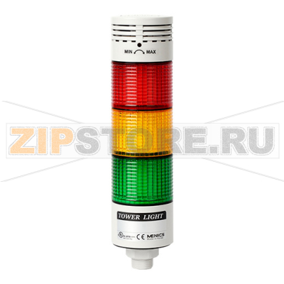 Колонна сигнальная, светодиодная, модульная, Ø: 56 мм Autonics PTE-LCX-302-RYG 