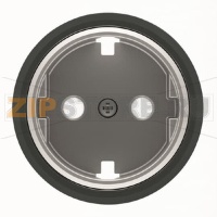 Накладка для розетки с плоской поверхностью, чёрное стекло ABB 2CLA868890A1501
