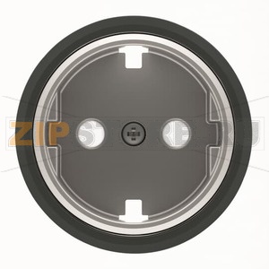 Накладка для розетки с плоской поверхностью, чёрное стекло ABB 2CLA868890A1501 