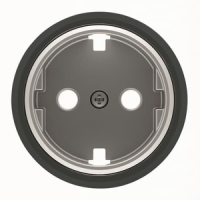 Накладка для розетки с плоской поверхностью, чёрное стекло ABB 2CLA868890A1501