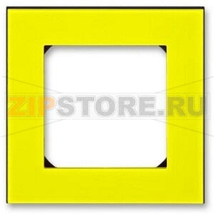 Рамка одноместная, жёлтый/дымчатый чёрный ABB 2CHH015010A6064 