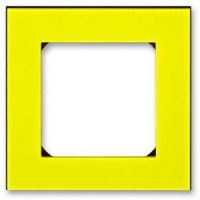 Рамка одноместная, жёлтый/дымчатый чёрный ABB 2CHH015010A6064