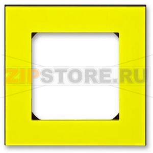 Рамка одноместная, жёлтый/дымчатый чёрный ABB 2CHH015010A6064 