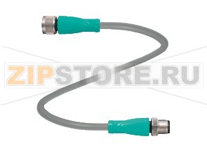 Кабель датчика-исполнительного устройства Connection cable V11-G-1M-PVC-V11-G Pepperl+Fuchs Описание оборудованияConnecting cable, M12 to M12, PVC cable 3-pin