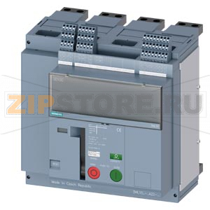 fixed-mounted non-automatic air circuit breakers 4-pole, frame size 0, IEC N conductor on the right In=630A to 690V, 50/60Hz ac Icu=55kA at 415V Icu=50kA at 500V Icu=42kA at 690V without electronic trip units with rtc and 4Aux aux switches rear horizontal 