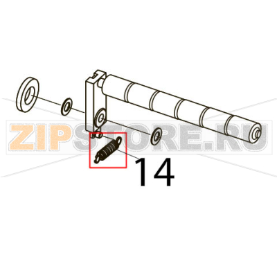 Damper spring Toshiba TEC B-SX4T-GS20-QM-R Damper spring Toshiba TEC B-SX4T-GS20-QM-RЗапчасть на деталировке под номером: 14