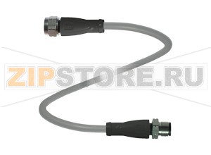 Кабель датчика-исполнительного устройства Connection cable V1-GV4A-0,6M-PVC-V1-GV4A Pepperl+Fuchs Описание оборудованияConnecting cable, M12 to M12, PVC cable 4-pin