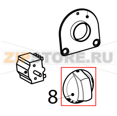 Grey knob Tecnoinox FR4FE7 Grey knob Tecnoinox FR4FE7Запчасть на деталировке под номером: 8