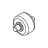 Black wheel for casing bottom P124 Saeco Talea Giro