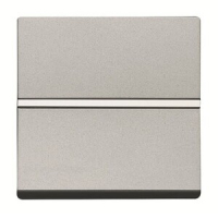 Механизм одноклавишной кнопки, двухмодульный, серебристый ABB 2CLA220460N1301