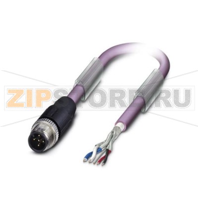Системный кабель шины Phoenix Contact SAC-5P-M12MS/ 6,0-920 CANopen/DeviceNet, 5-полюсн., PUR без галогенов, фиолетовый RAL 4001, экранирован., Штекеры прямое M12, А-кодирование, к свободный конец, Длина кабеля: 6 м.Минимальный заказ: 1 шт.Упаковка: 1 шт.