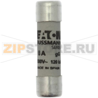 Предохранитель, 8 A, AC 500 В, 120 кА, 10x38 мм, gL/gG, IEC Eaton CYLINDRICAL FUSE 10x38 8A GG
