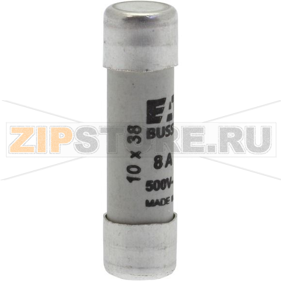 Предохранитель, 8 A, AC 500 В, 120 кА, 10x38 мм, gL/gG, IEC Eaton CYLINDRICAL FUSE 10x38 8A GG 