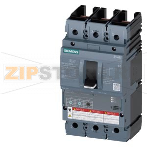 Автоматический выключатель 3VA6 UL frame 250 breaking capacity class L 150kA @ 480V 3-pole, line protection ETU320, li, In=250A overload protection ir=100A ...250A short circuit protection iI=1,5...10 x In w/o connection Siemens 3VA6225-8HL31-0AA0 