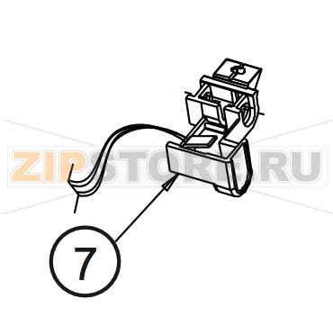 Сенсор этикетки Datamax ST-3306 Датчик этикетки Datamax ST-3306 (только для моделей с нижним сенсором)Запчасть на сборочном чертеже под номером: 7Название запчасти Datamax на английском языке: Assy, Media Sensor