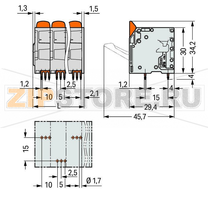 Клемма на печатную плату; рычаг; 16 мм; Шаг контактов 10 мм; 8-пол.; Push-in CAGE CLAMP®; 16,00 mm; серые Wago 2616-3108/020-000 Клеммные?колодки?с?зажимами?Push-in CAGE CLAMP®,?приводимыми?в?действие?при?помощи?нажимных?кнопокЗажим одножильных проводников и тонкожильных проводников с наконечниками путем вставкиНажимные кнопки, открывающие зажим с минимальными усилиями, для простого подключения / извлечения тонкопроволочных проводниковУдобный монтаж без использования инструментовИсполнения с тестовыми разъемами и разделителями и без нихДоступны исполнения с индивидуальным внутренним объединением (заводская сборка), например, объединение с заземляющим проводом...