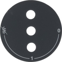 ETICHETTA ADESIVA NERA PER COMMUTATORE