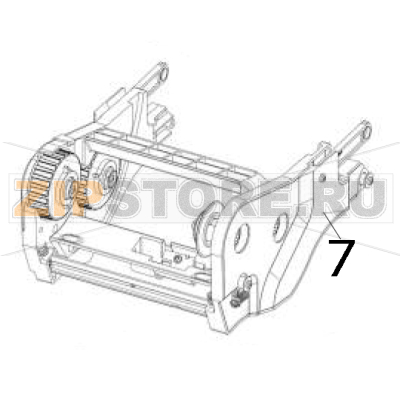 Ribbon carriage Zebra ZD421 Thermal Transfer Ribbon carriage Zebra ZD421 Thermal TransferЗапчасть на деталировке под номером: 7