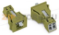 Snap-in plug; 2-pole; Cod. B; 1,50 mm; light green Wago 890-772