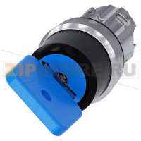 АКТУАТОР ПОВОРОТНОГО ПЕРЕКЛЮЧАТЕЛЯ С КЛЮЧОМ O.M.R., 22MM, КРУГЛ., ГЛЯНЦЕВЫЙ МЕТАЛЛ, НОМЕР ЗАМКА 73038, ЧЁРНЫЙ / ГОЛУБОЙ, С 2 КЛЮЧАМИ, 2 КОММУТАЦИОННЫХ ПОЛОЖЕНИЯ: O<I, БЕЗ ФИКСАЦИИ, УГОЛ ПОВОРОТА РУКОЯТКИ 45 ГРАД.: 10:30Ч./12Ч. , ПОЛОЖЕНИЕ ИЗЪЯТИЯ КЛЮЧА: O