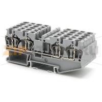 Клемма проходная, пружинная, серая CHIKU RNS 4-QUATTRO