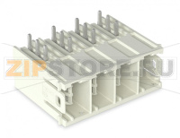 Вилка THT; 1.2 x 1.2 mm solder pin; прямые; 100% защита от неправильного подсоединения; Посеребренные контакты; Шаг контактов 10,16 мм; 4-пол.; светло-серые Wago 832-3644