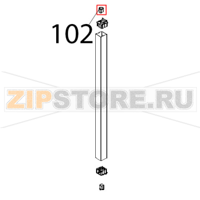 Boccola liscia perno porta chefftop Unox XVC 515G Boccola liscia perno porta chefftop Unox XVC 515GЗапчасть на деталировке под номером: 102