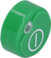 BUTTON ROUND GREEN ø 23 mm ON/OFF
