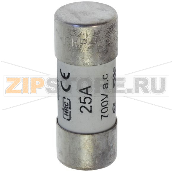 Предохранитель, 25 A, AC 700 В, 200 кА, 22x58 мм, aR, UL Eaton 25AMP 700V ac 22x58MM FERRULE 