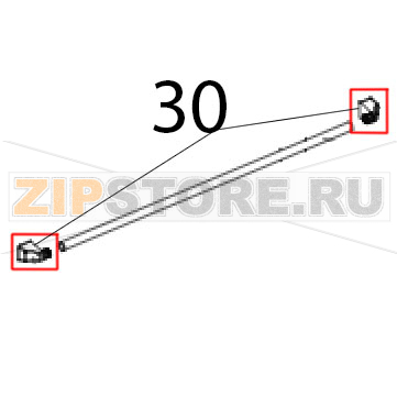 Terminale maniglia L.M. Unox XF 190 Terminale maniglia L.M. Unox XF 190Запчасть на деталировке под номером: 30