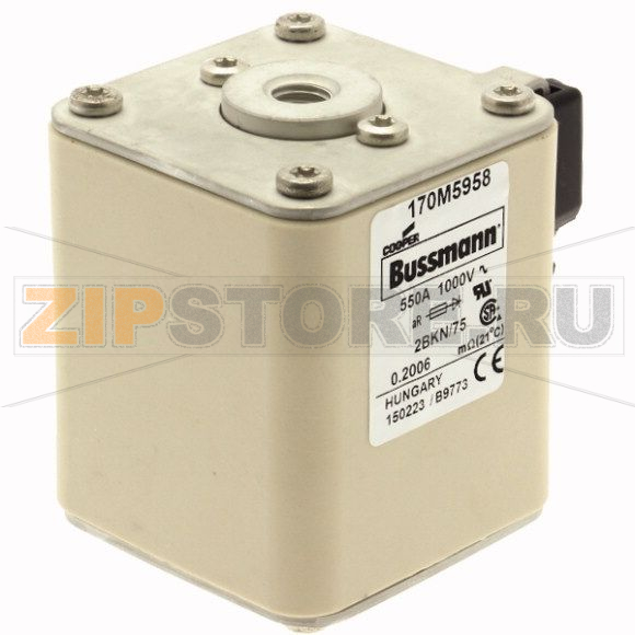 Предохранитель, 630 A, AC 1000 В, 150 кА, size 2, 59x77x75 мм, aR, IEC UL Eaton FUSE 630A 1000 