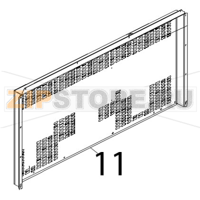 Schiena inox Unox XB 403G Schiena inox Unox XB 403GЗапчасть на деталировке под номером: 11