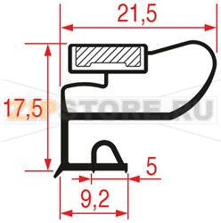 MIDDLE EDGE GASKET ANGULAR 1300x600 mm 