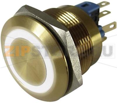 Кнопка антивандальная 250 В/AC, 3 А, 1 x выкл/вкл, без фиксации, IP65 TRU Components GQ22-11E/W/12V/G 