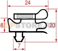 УПЛОТНИТЕЛЬ ВСТАВНОЙ 1610X575 MM