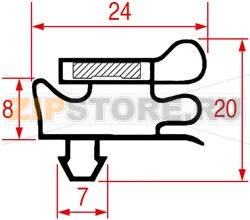 УПЛОТНИТЕЛЬ ВСТАВНОЙ 1610X575 MM 