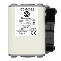Предохранитель, 350 A, AC 1250 В, 100 кА, size 1, 53x69x74 мм, aR, IEC UL Eaton FUSE 350A 1250