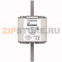 Предохранитель, 200 A, AC 690 В, 200 кА, DIN 1, 53x66x108 мм, aR, DIN, IEC Eaton FUSE 200A 690V