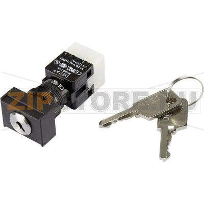 Переключатель ключевой 250 В/AC, 5 А, 1 x выкл/вкл, 1x90°, 1 шт DECA ADA16K6-AT0-DF 