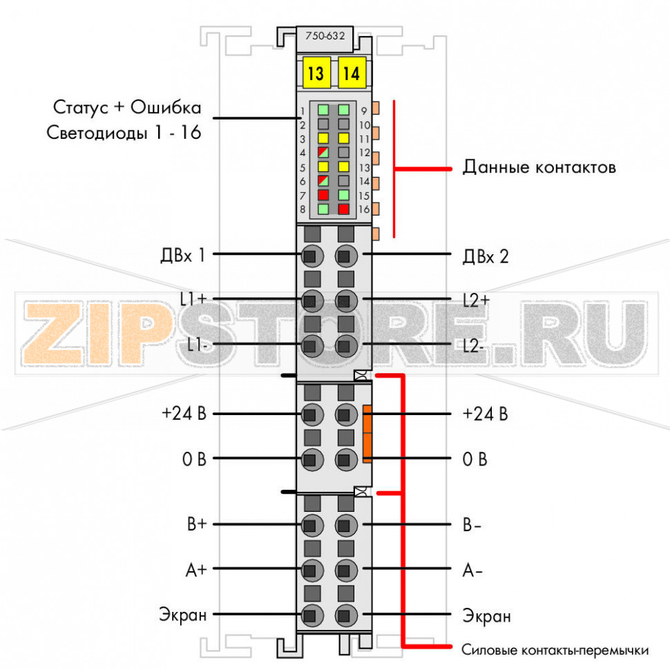 Модуль пропорциональных клапанов; светло-серые Wago 750-632 
