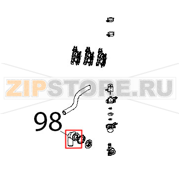 Curva a 90 °C raccordo scarico Unox XBC 905 Curva a 90 °C raccordo scarico Unox XBC 905Запчасть на деталировке под номером: 98