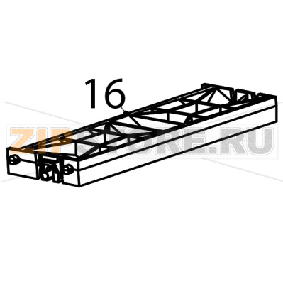 Roller guide, rear Zebra TTP-2010 Roller guide, rear Zebra TTP-2010Запчасть на деталировке под номером: 16