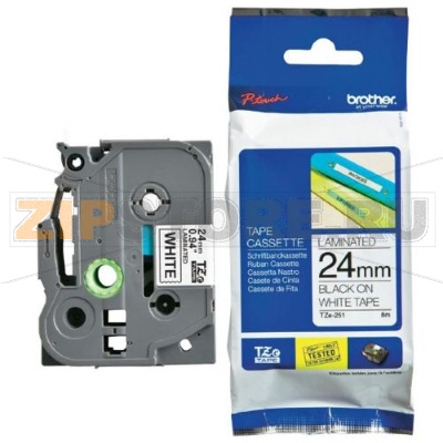 Самоклеящаяся непрерывная ламинированная лента Brother черн/бел (шир. 24 мм) 