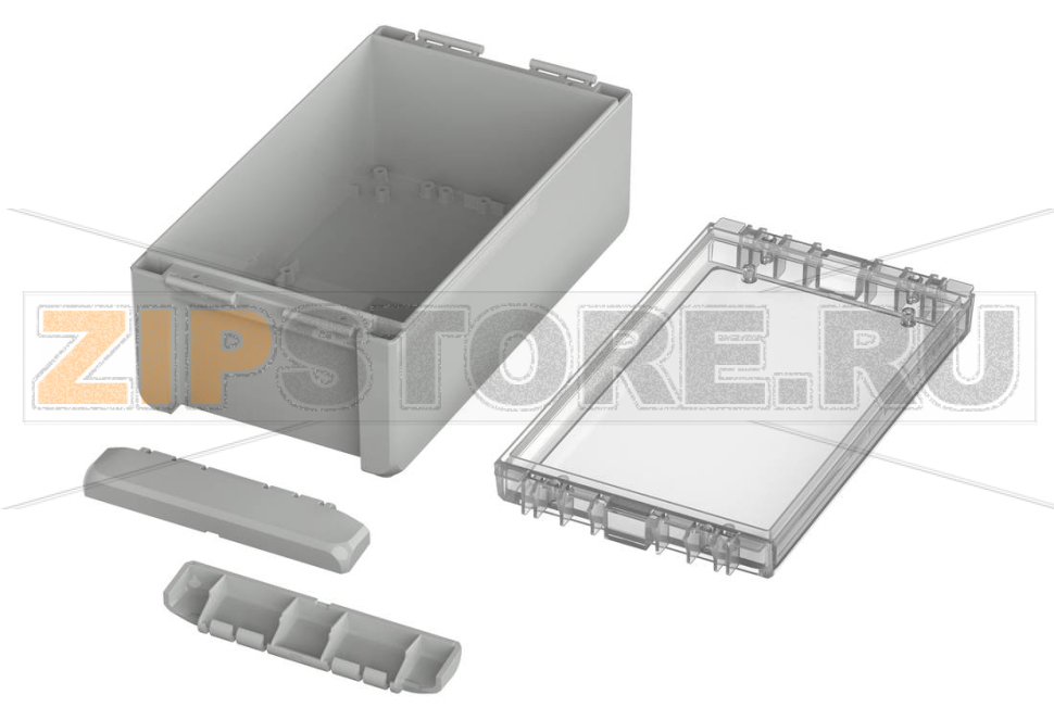 Корпус, 231x125x90 мм, поликарбонат UL 94 V0, прозрачная крышка Bopla B 221309 PC-V0-G 7035 