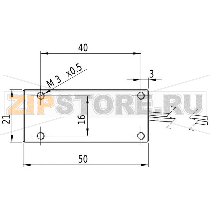 Модуль лазерный, красный, 1 МВт Picotronic DD635-1-3(21x21x50) 